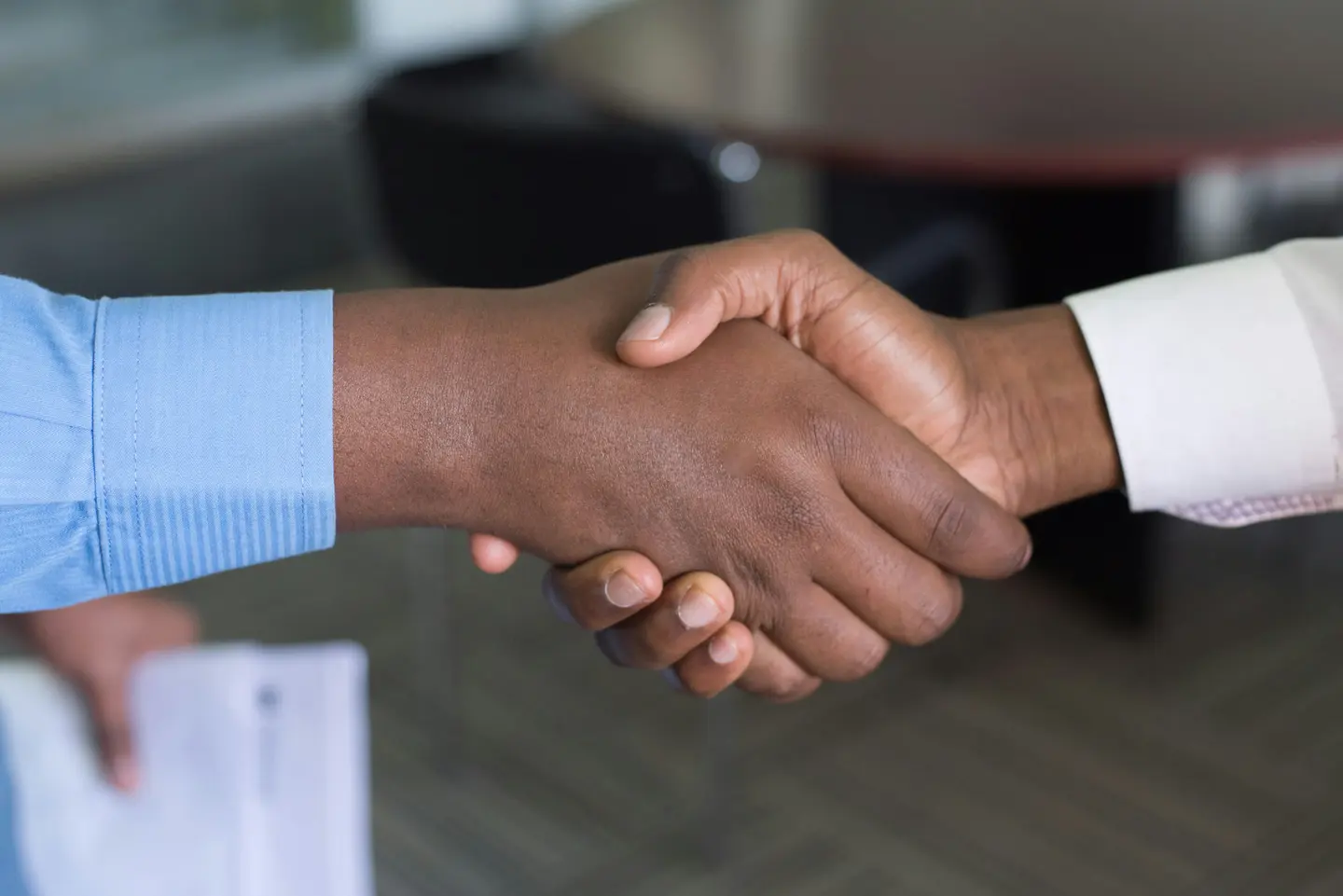 Hand Shake Developer and Seller Closing of a real estate transaction in mexico