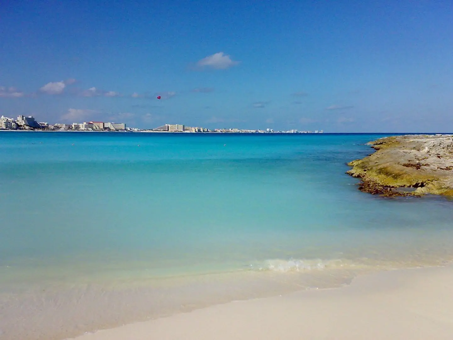 Hidden beach in Cancun.